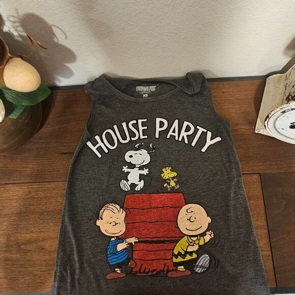Peanuts "House Party" Tank Sz XS - Picture 3 of 5